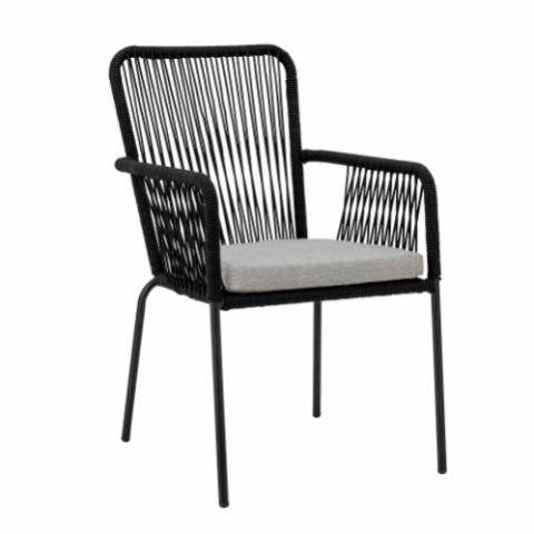 Santino Dining Chair, Black, Metal