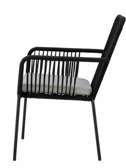 Santino Dining Chair, Black, Metal