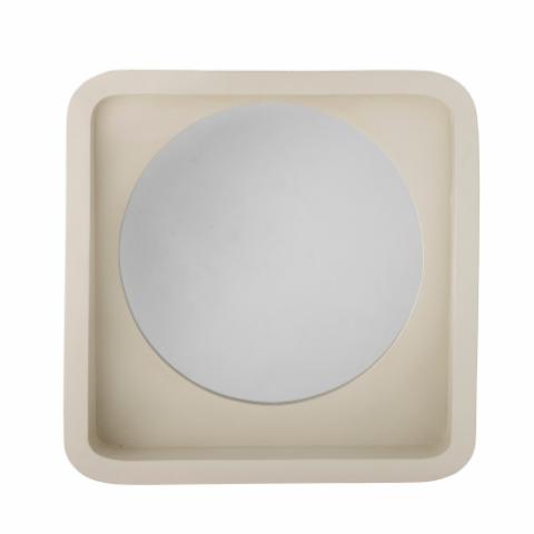 Phoebe Miroir avec étagère, Nature, Polyrésine