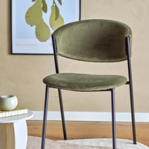 Marlo Dining Chair, Green, Recycled Polyester