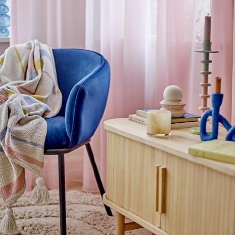 Cortone Chaise de salle à manger, Blue, Polyester Recyclé