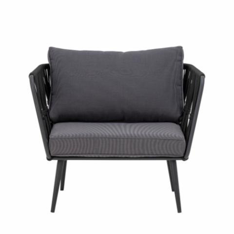 Pavone Lounge Chair, Black, Metal