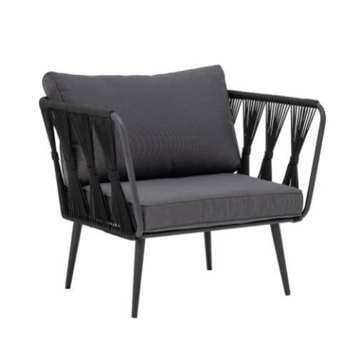 Pavone Lounge Chair, Black, Metal