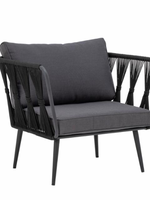 Pavone Lounge Chair, Black, Metal