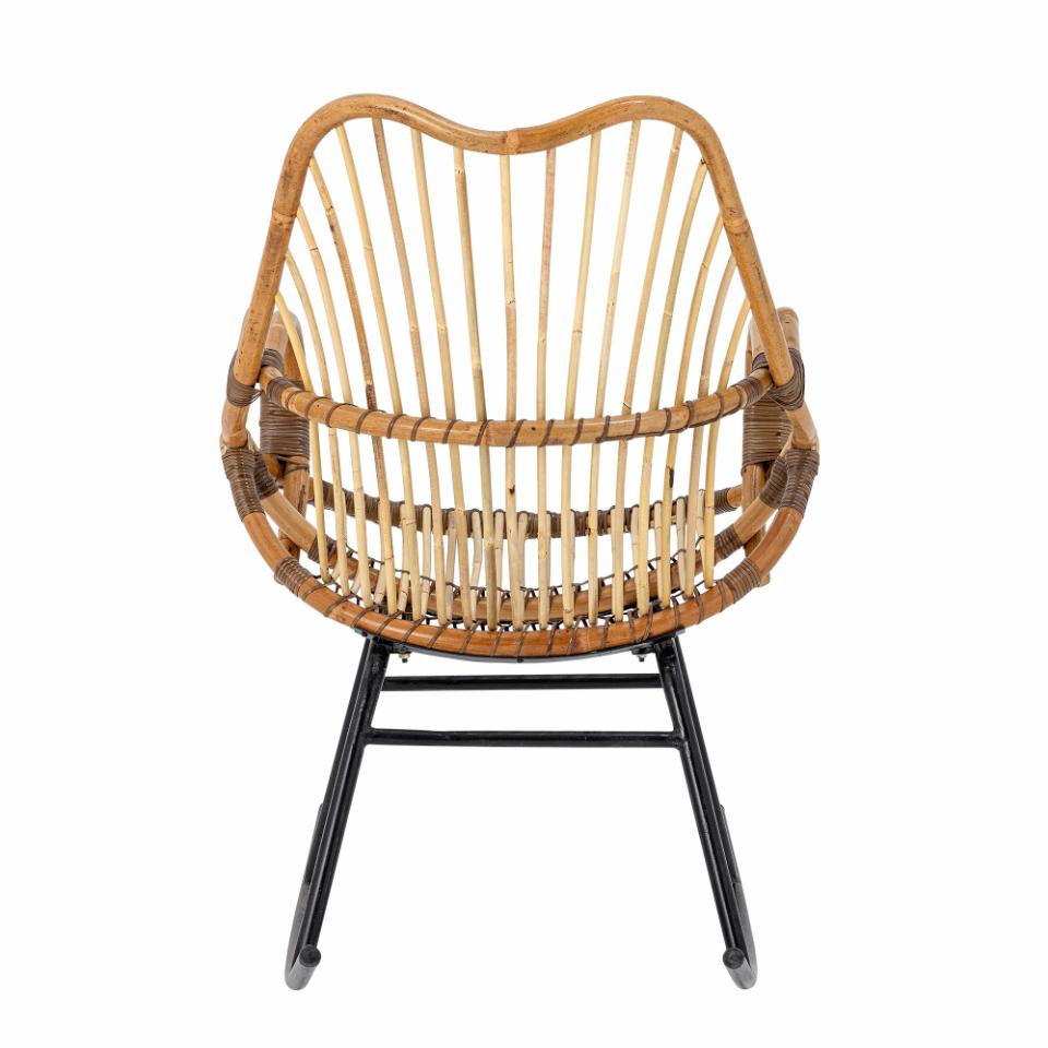 Chaise En Rotin Laqué Naturel Dekoleidenschaft | Hauteur D'Assise Confort 49 Cm | Chaise Osier Pour Salon, Jardin D'Hiver, Personnes Âgées
