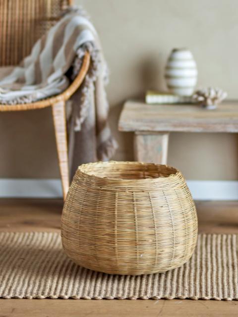 Ottine Basket, Nature, Bamboo