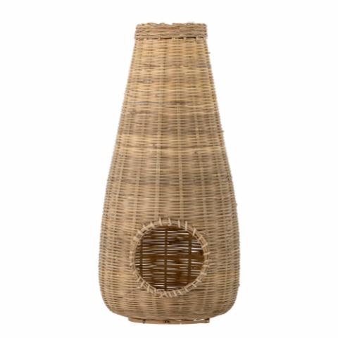 Ottine Lantern w/Glass, Nature, Bamboo