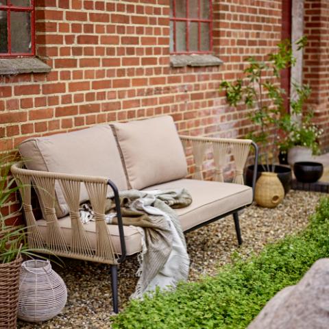 Pavone Sofa, Brown, Metal