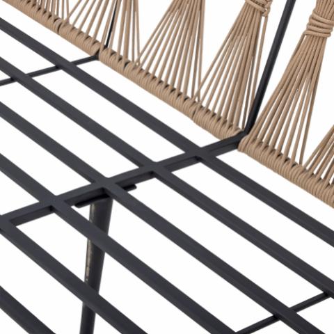 Pavone Canapé, Marron, Métal