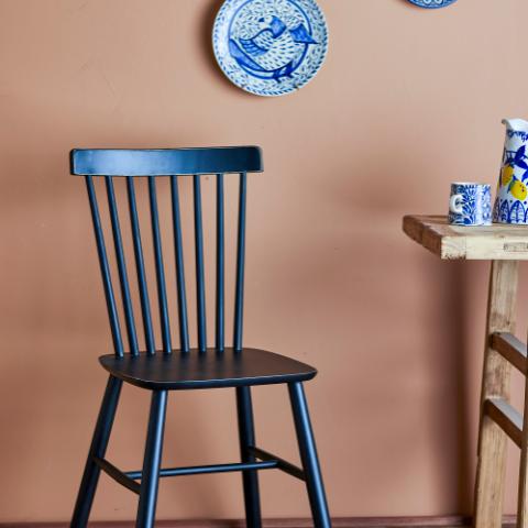 Mill Chaise de salle à manger, Noir, Pin