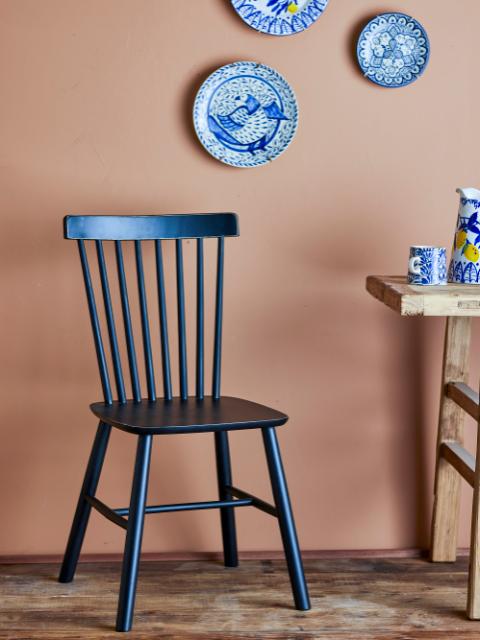 Mill Dining Chair, Black, Pine