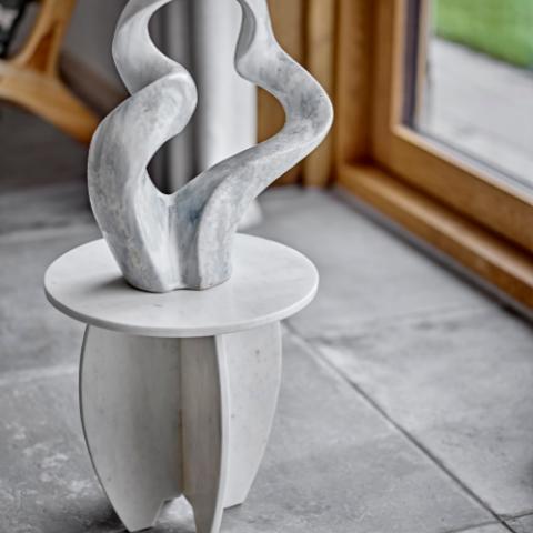 Sendai Socle, Blanc, Marbre