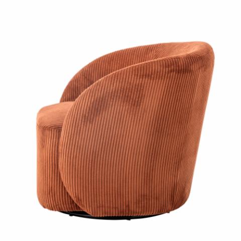 Pradi Lounge Chair, Orange, Polyester
