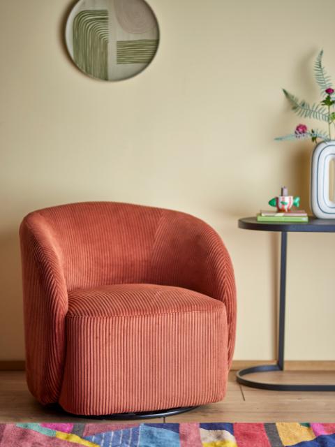 Pradi Lounge Chair, Orange, Polyester