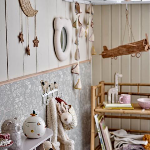 Baily Miroir mural, Blanc, Polyester