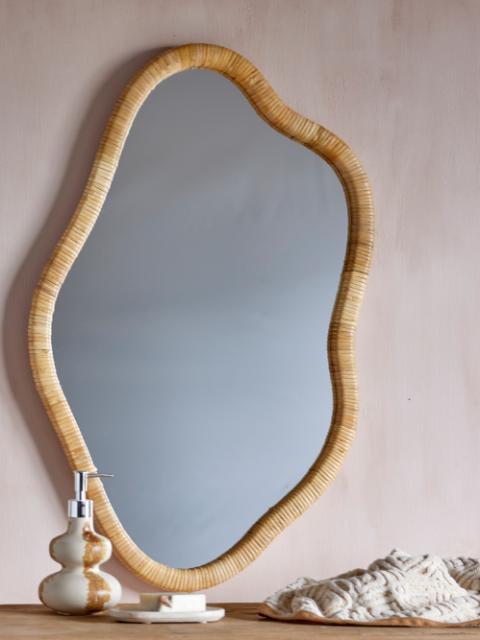 Ashlie Miroir mural, Nature, Rotin