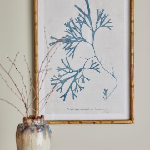 Sumner Illustration avec cadre, Bleu, Bois de sapin