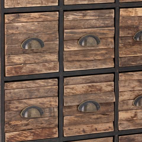 Matteo Schubladen, Schwarz, Metall