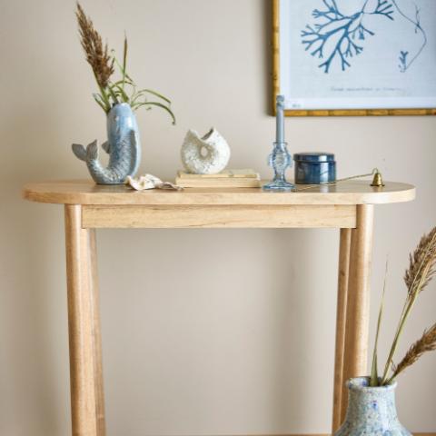 Serrone Table console, Nature, Bois d'hévéa