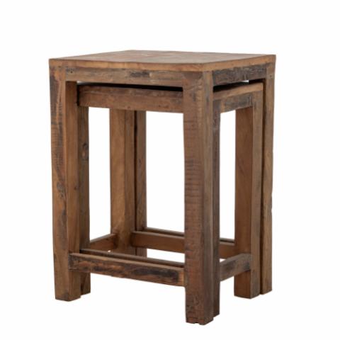 Galen Side Table, Brown, Reclaimed Wood
