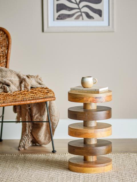 Franka Table d'appoint, Marron, FSC 100%® Mango