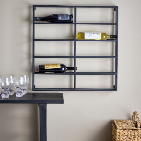 Magne Weinregal, Schwarz, Metall