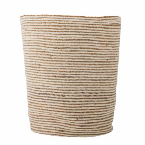 Selena Basket, White, Jute