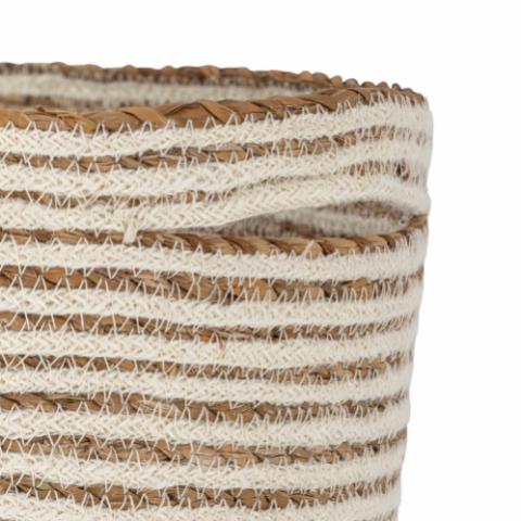 Selena Panier, Blanc, Jute