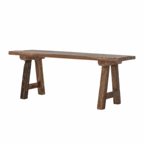 Brosse Bench, Brown, Reclaimed Wood