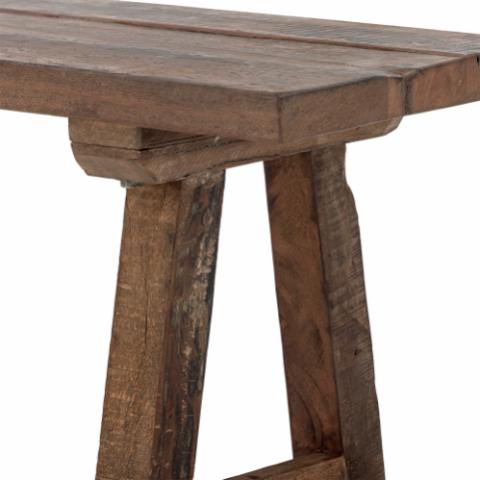 Brosse Bænk, Brun, Genanvendt Træ