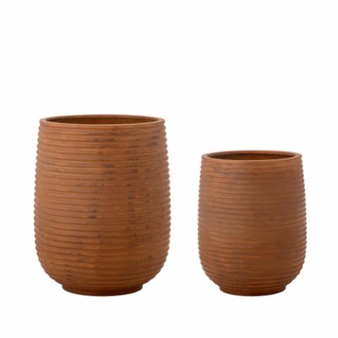 Mesola Flowerpot, Brown, Magnesia