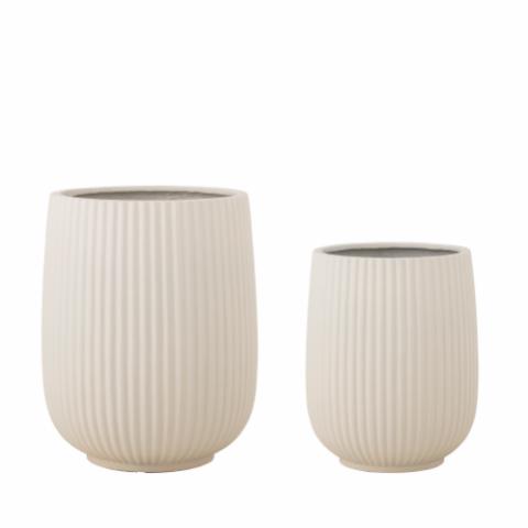Selva Flowerpot, White, Magnesia