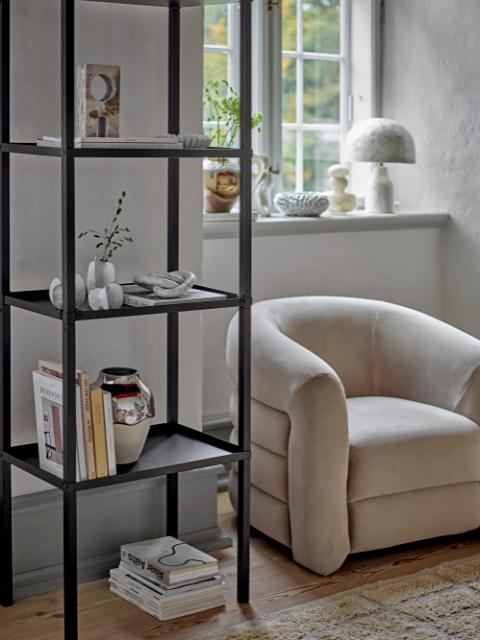 Loups Bookcase, Black, Metal