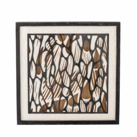 Barlin Illustration w/ Frame, Multi, Pine