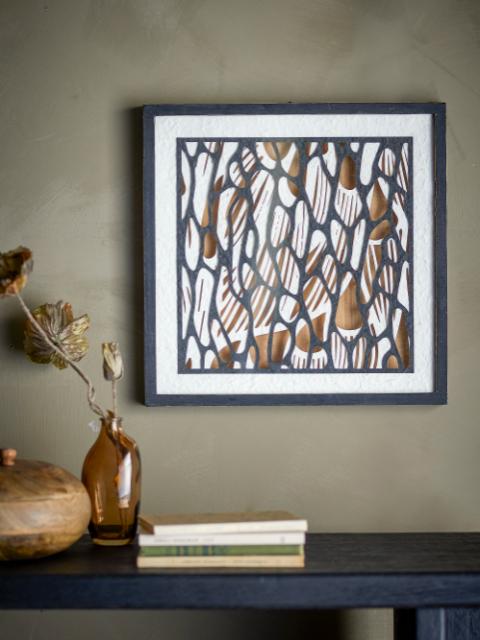 Barlin Illustration w/ Frame, Multi, Pine