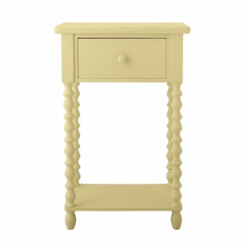 Salino Table d'appoint, Jaune, Bois de sapin