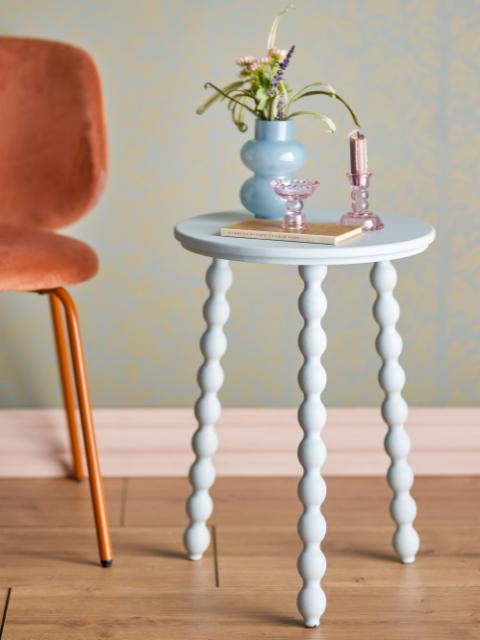 Salino Side Table, Blue, Firwood