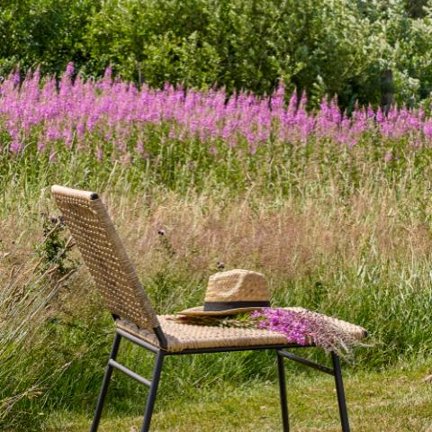 Vallone Lounge Chair, Nature, Polyrattan