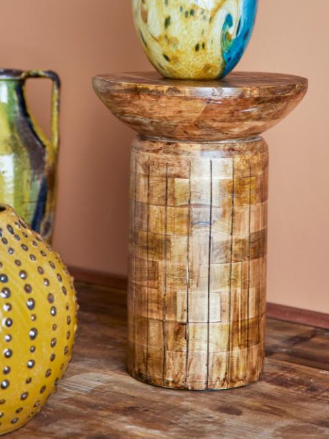 Yasme Side Table, Nature, Mango