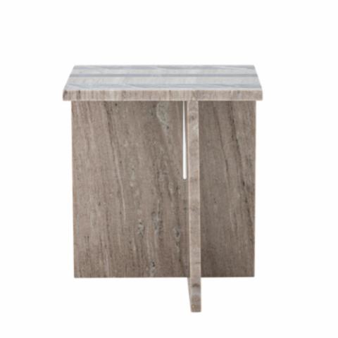 Clea Side Table, Brown, Marble