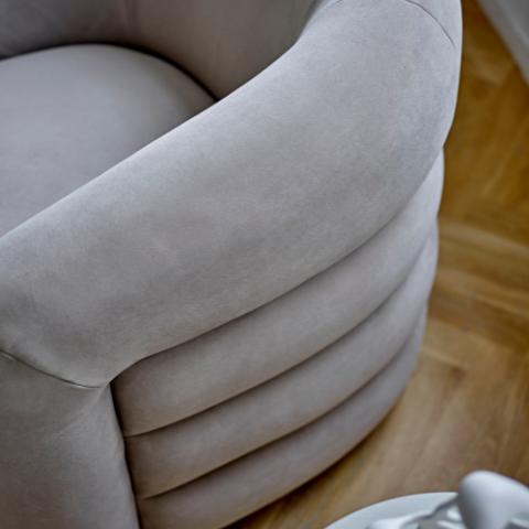 Joel Lounge Chair, Grey, Polyester