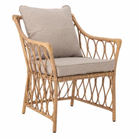 Belluce Chaise lounge avec Tabouret, Nature, Polyrattan