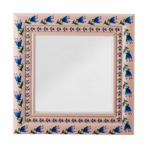 Badia Miroir mural, Rose, Bois de sapin