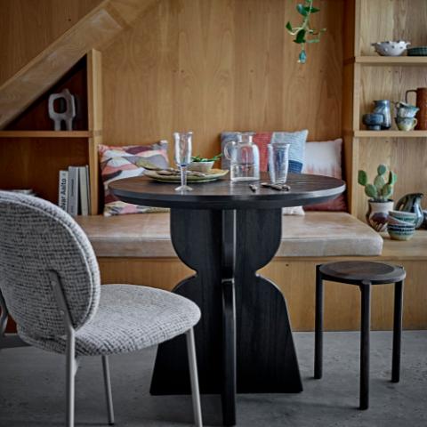 Vixen Table de salle à manger, Noir, Bois de sapin