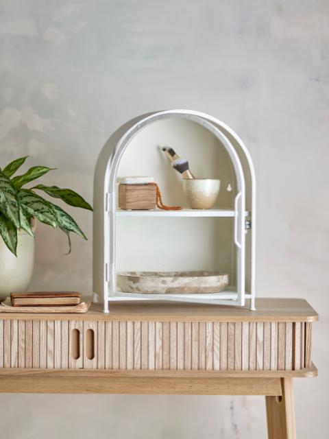Soria Cabinet, White, Metal