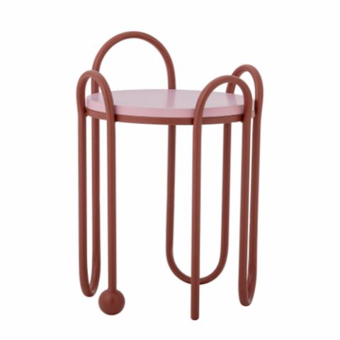 Whimsica Side Table, Red, Metal