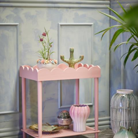 Isola Table d'appoint, Rose, Bois de sapin