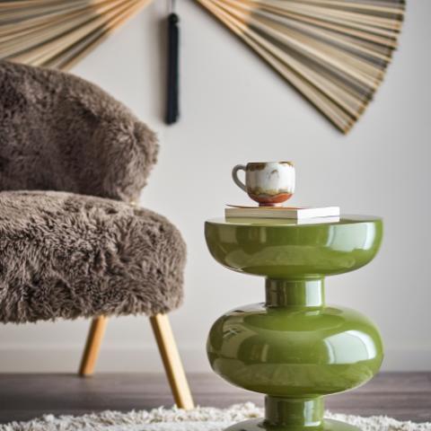 Alba Side Table, Green, Metal
