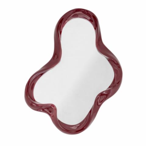 Violeta Wall Mirror, Red, Polyresin