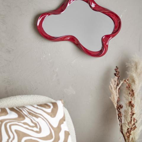 Violeta Miroir mural, Rouge, Polyrésine